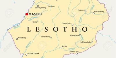 Mapa maseru Lesotom
